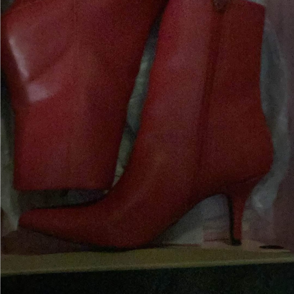Charlotte Russe Red Heeled Boots
